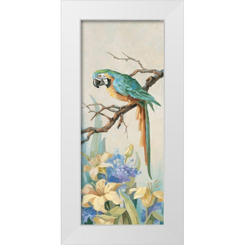 Parrot Panel I White Modern Wood Framed Art Print by Unknown
