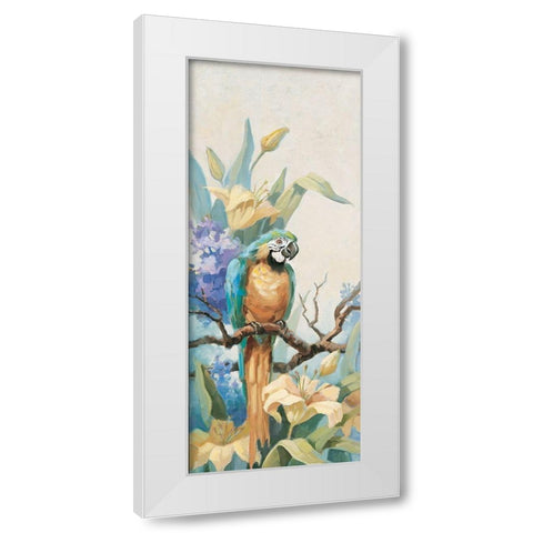 Parrot Panel II White Modern Wood Framed Art Print by Unknown