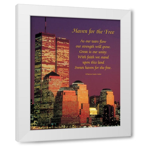 Haven for the Free White Modern Wood Framed Art Print by Unknown