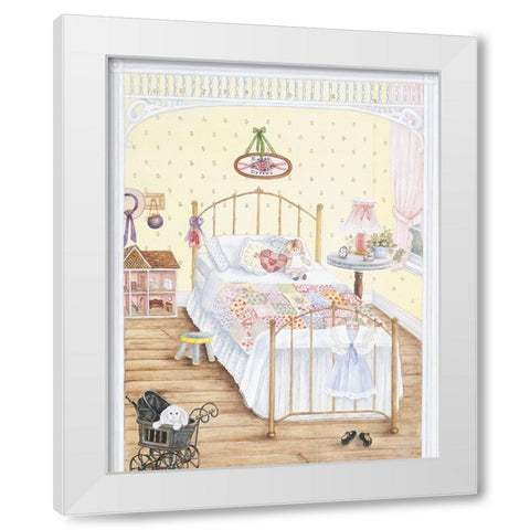 Girls Bedroom White Modern Wood Framed Art Print by Unknown