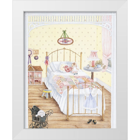 Girls Bedroom White Modern Wood Framed Art Print by Unknown