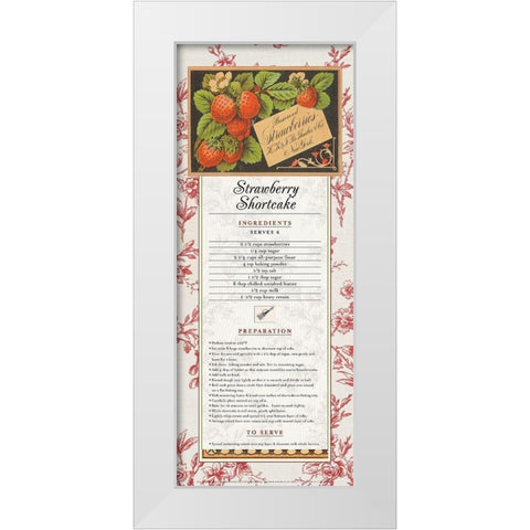 Strawberry Shortcake White Modern Wood Framed Art Print by Unknown