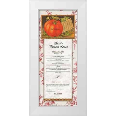 Tomato Sauce White Modern Wood Framed Art Print by Unknown