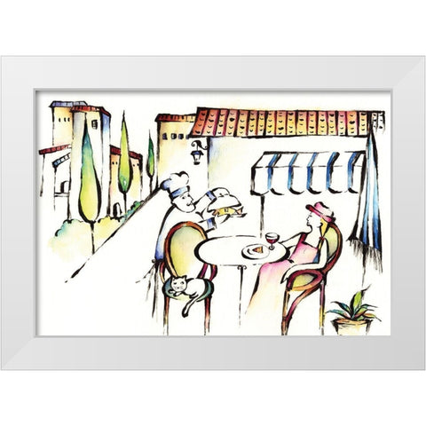 Voila Poisson White Modern Wood Framed Art Print by Unknown