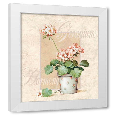 Giranium White Modern Wood Framed Art Print by Unknown