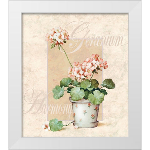 Giranium White Modern Wood Framed Art Print by Unknown