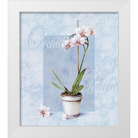 Orchid White Modern Wood Framed Art Print by Unknown