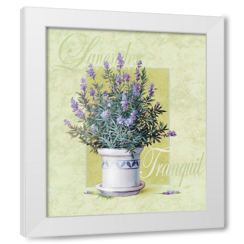 Lavendar White Modern Wood Framed Art Print by Unknown