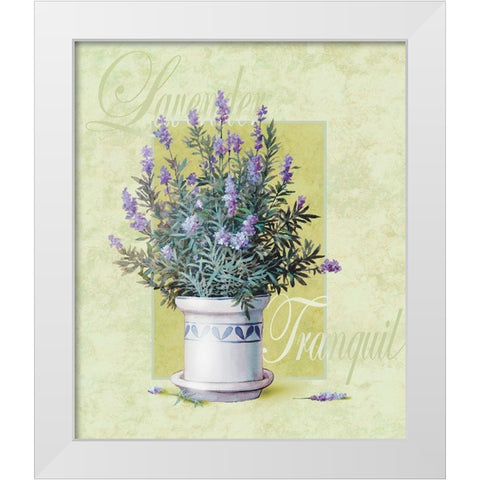 Lavendar White Modern Wood Framed Art Print by Unknown