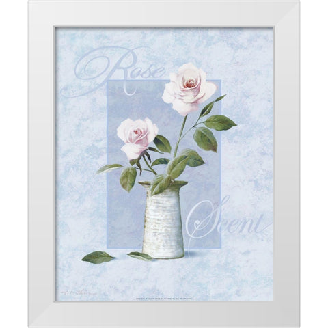 Rose White Modern Wood Framed Art Print by Unknown