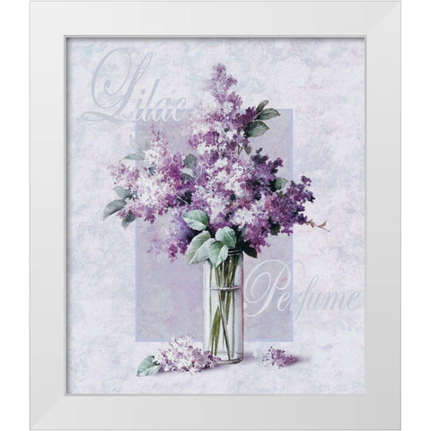 Lilac White Modern Wood Framed Art Print by Unknown