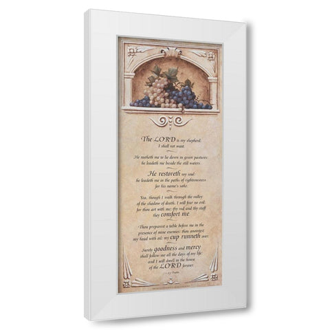 Psalm 23 White Modern Wood Framed Art Print by Unknown