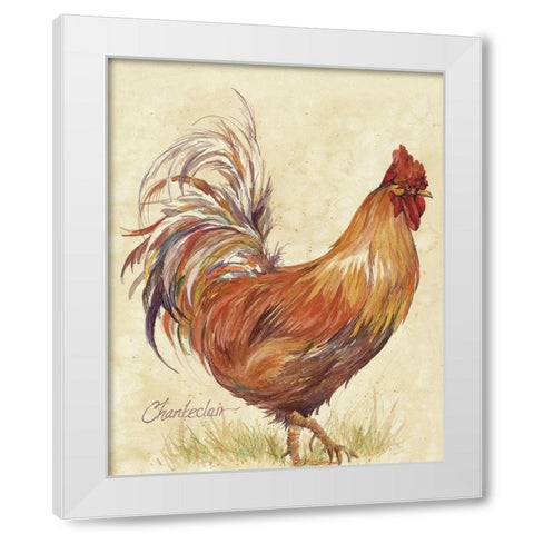 Chanteclair White Modern Wood Framed Art Print by Unknown