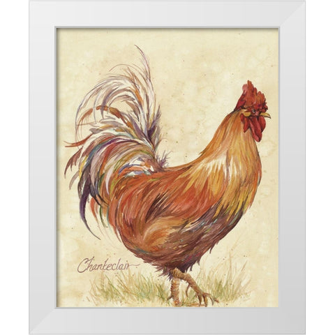 Chanteclair White Modern Wood Framed Art Print by Unknown