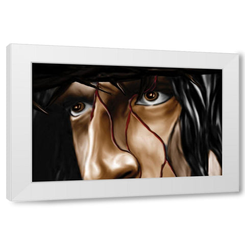Pain and Sorrow White Modern Wood Framed Art Print by Unknown