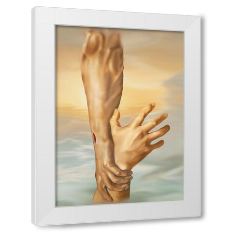 Our Savior White Modern Wood Framed Art Print by Unknown