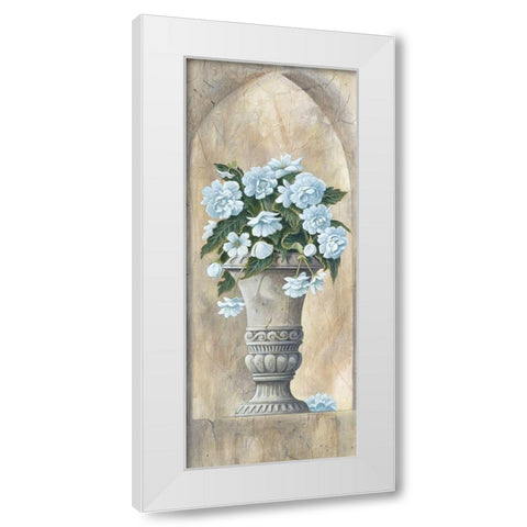 Vase White Flowers White Modern Wood Framed Art Print by Unknown