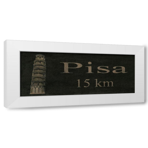 Pisa White Modern Wood Framed Art Print by Unknown