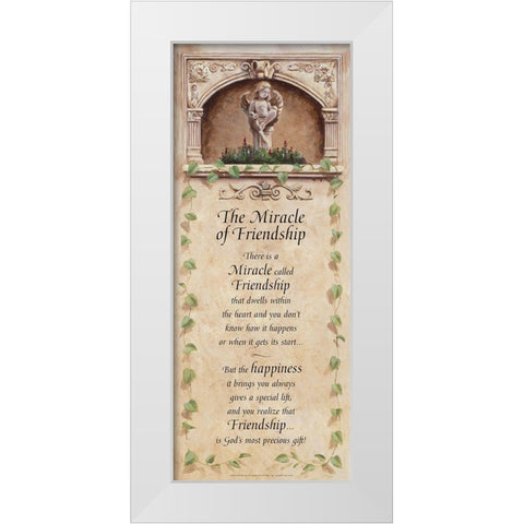 Miracle of Friendship White Modern Wood Framed Art Print by Unknown