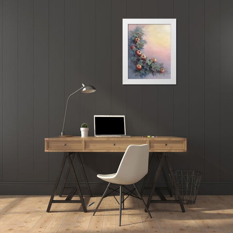 Apple/Grape OP White Modern Wood Framed Art Print by Unknown