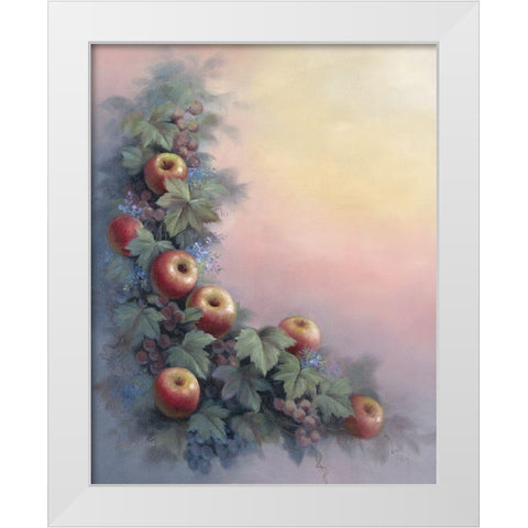 Apple/Grape OP White Modern Wood Framed Art Print by Unknown