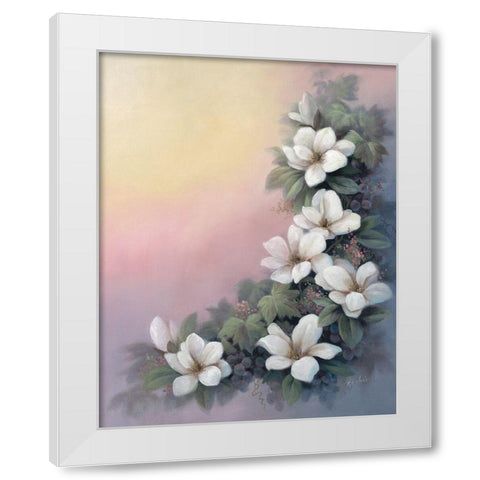 Magnolia OP White Modern Wood Framed Art Print by Unknown
