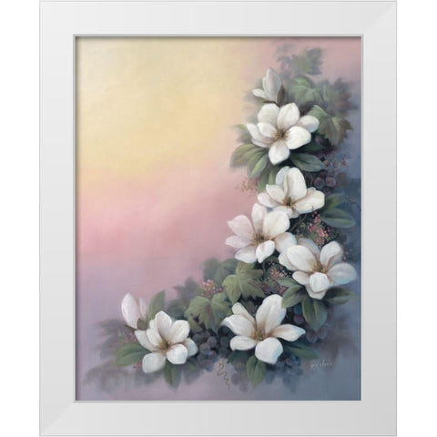 Magnolia OP White Modern Wood Framed Art Print by Unknown