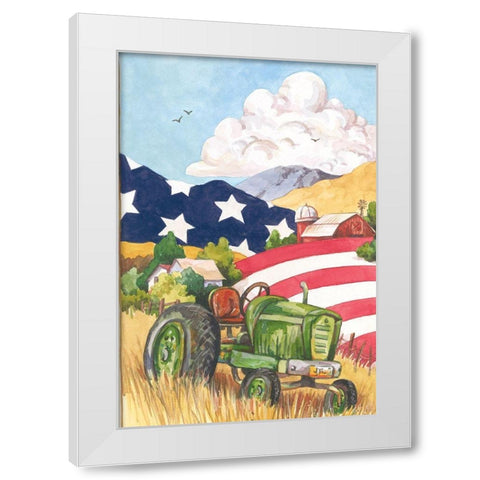 American Tractor White Modern Wood Framed Art Print by Unknown