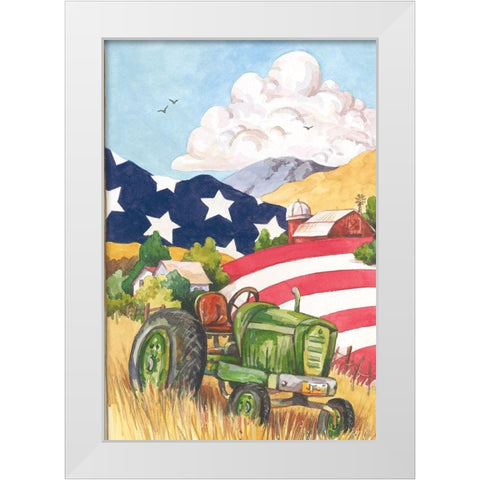 American Tractor White Modern Wood Framed Art Print by Unknown