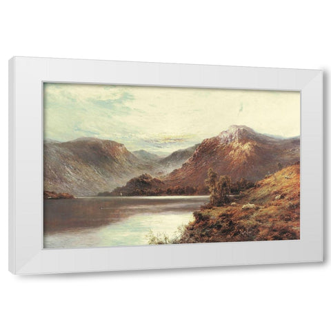 Mountain Pasture White Modern Wood Framed Art Print by Unknown
