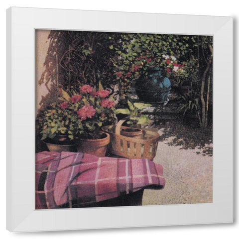 Baskets and Blankets White Modern Wood Framed Art Print by Unknown