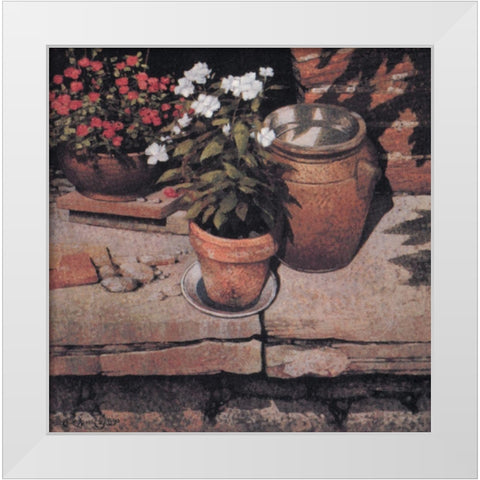 Planrers Ledge White Modern Wood Framed Art Print by Unknown