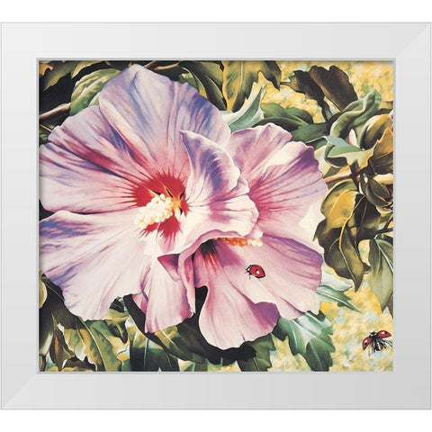 Orchid White Modern Wood Framed Art Print by Unknown