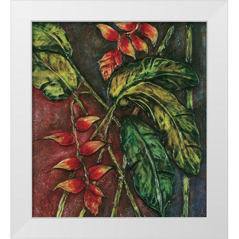 Passion Fruit II White Modern Wood Framed Art Print by Unknown