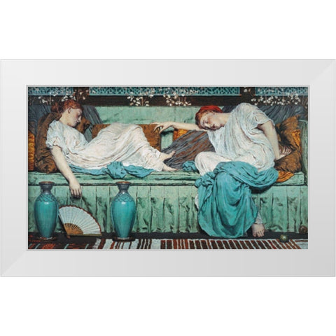 Apples White Modern Wood Framed Art Print by Unknown