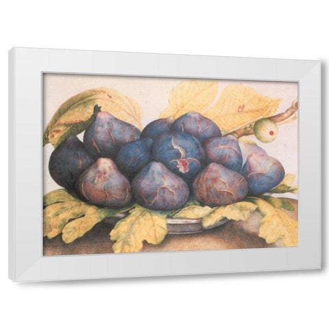 Figs White Modern Wood Framed Art Print by Unknown