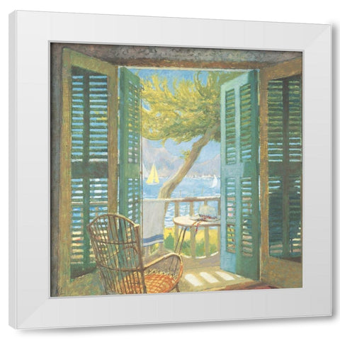 The Cabana White Modern Wood Framed Art Print by Unknown