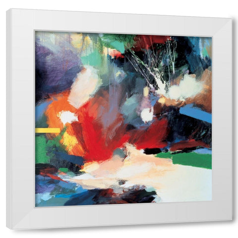 Cosmos Abstract III White Modern Wood Framed Art Print by Unknown