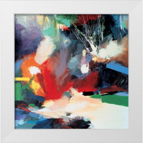 Cosmos Abstract III White Modern Wood Framed Art Print by Unknown