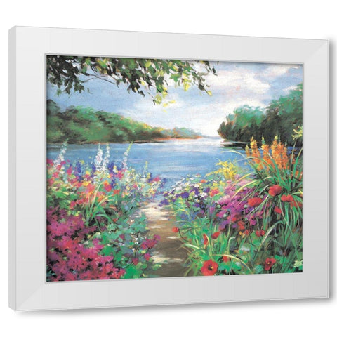 Kakeside Flowers II White Modern Wood Framed Art Print by Unknown