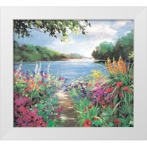 Kakeside Flowers II White Modern Wood Framed Art Print by Unknown