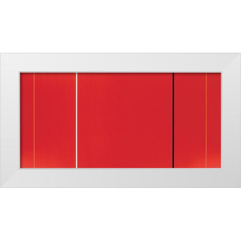 Thin Red Lines White Modern Wood Framed Art Print by Unknown