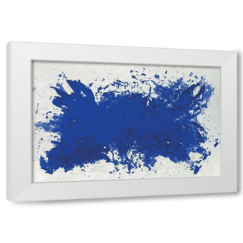 Color Blue White Modern Wood Framed Art Print by Unknown
