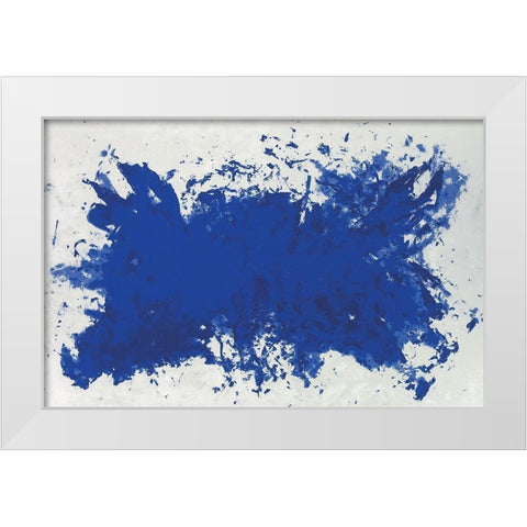 Color Blue White Modern Wood Framed Art Print by Unknown