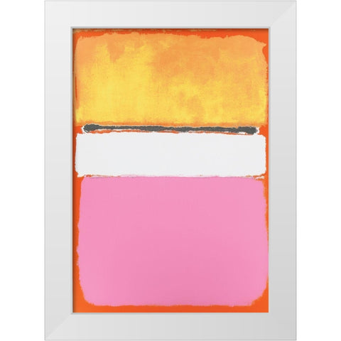 Rectangles White Modern Wood Framed Art Print by Unknown