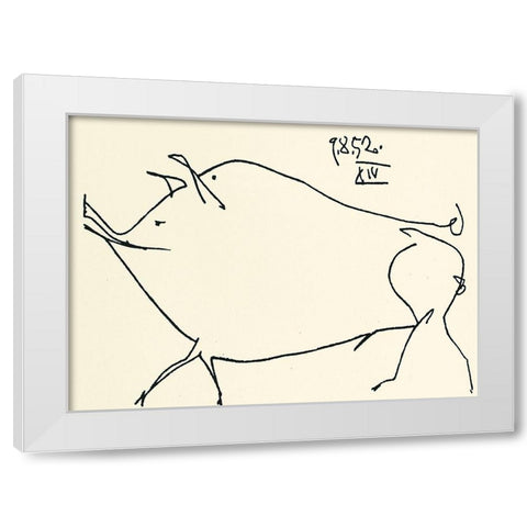 Couchon White Modern Wood Framed Art Print by Unknown
