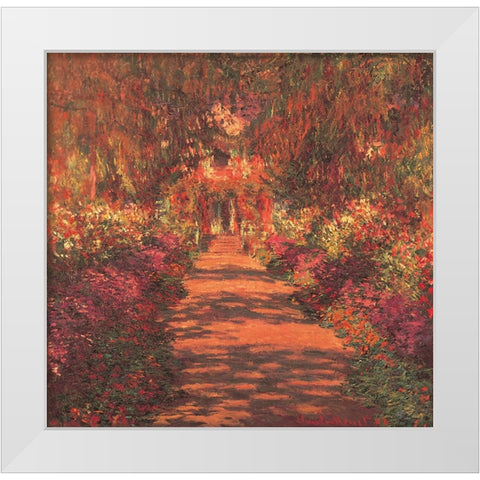 Forest Trail White Modern Wood Framed Art Print by Unknown