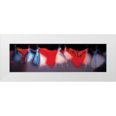 Diva Abstract Panel White Modern Wood Framed Art Print by Unknown