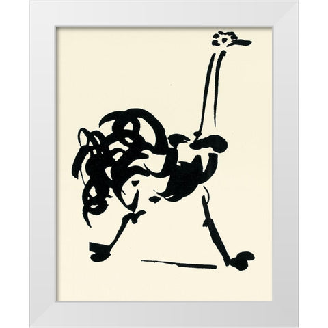 Ostriche White Modern Wood Framed Art Print by Unknown