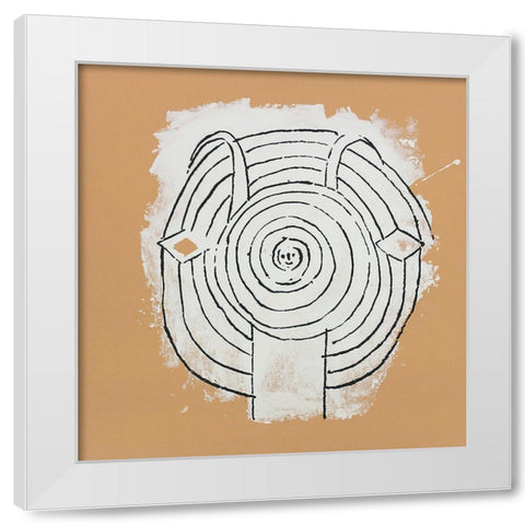 Ants White Modern Wood Framed Art Print by Unknown